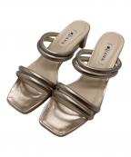 DIANAダイアナ）の古着「スクエアトゥサンダル」｜ピンク