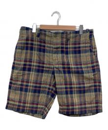 GAP（ギャップ）の古着「チェックハーフパンツ」｜ベージュ×ネイビー