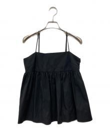 Noble（ノーブル）の古着「ハイカウントクロスギャザーキャミソール」｜ブラック