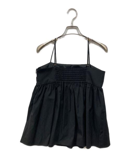 Noble（ノーブル）Noble (ノーブル) ハイカウントクロスギャザーキャミソール ブラック サイズ:サイズ表記なしの古着・服飾アイテム