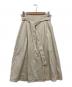 BALLSEY（ボールジィ）の古着「セルロースツイル ベルテッドフレアスカート」｜ベージュ