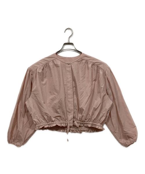 nano・universe（ナノ・ユニバース）nano・universe (ナノ・ユニバース) クロップドドロストブラウス ピンク サイズ:Sの古着・服飾アイテム