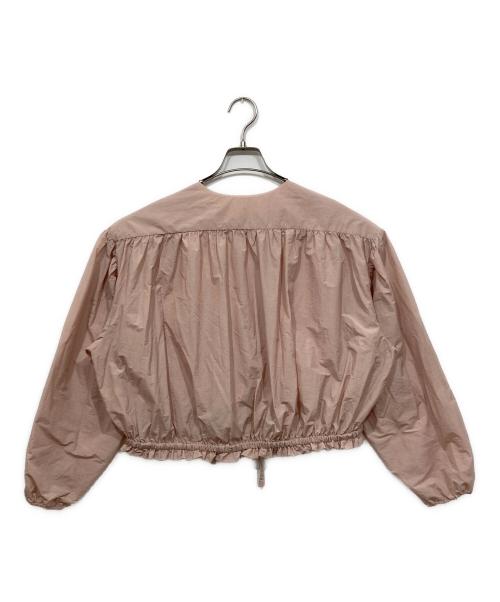 nano・universe（ナノ・ユニバース）nano・universe (ナノ・ユニバース) クロップドドロストブラウス ピンク サイズ:Sの古着・服飾アイテム