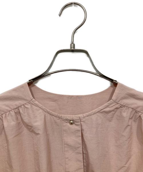 nano・universe（ナノ・ユニバース）nano・universe (ナノ・ユニバース) クロップドドロストブラウス ピンク サイズ:Sの古着・服飾アイテム