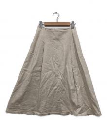 UNITED ARROWS（ユナイテッドアローズ）の古着「リネン混フレアスカート」｜アイボリー