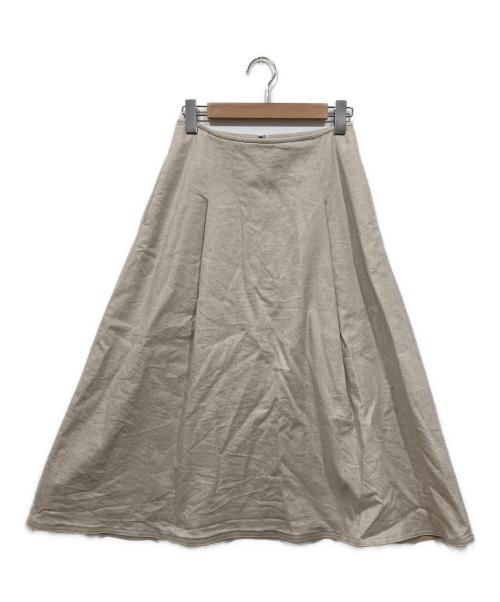 UNITED ARROWS（ユナイテッドアローズ）UNITED ARROWS (ユナイテッドアローズ) リネン混フレアスカート アイボリー サイズ:38の古着・服飾アイテム