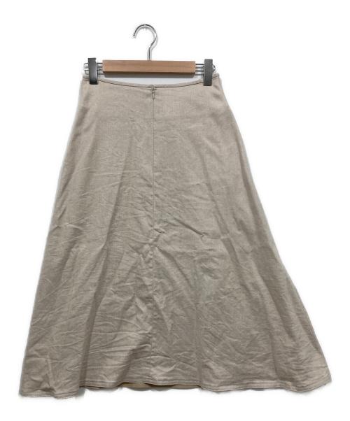 UNITED ARROWS（ユナイテッドアローズ）UNITED ARROWS (ユナイテッドアローズ) リネン混フレアスカート アイボリー サイズ:38の古着・服飾アイテム