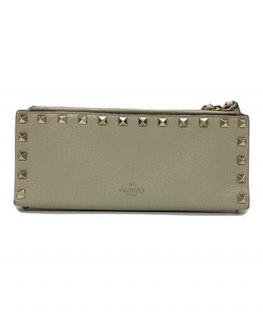 中古・古着通販】VALENTINO (ヴァレンティノ) ロックスタッズ2つ折り長