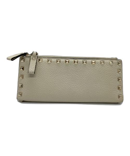 VALENTINO（ヴァレンティノ）VALENTINO (ヴァレンティノ) ロックスタッズ2つ折り長財布の古着・服飾アイテム