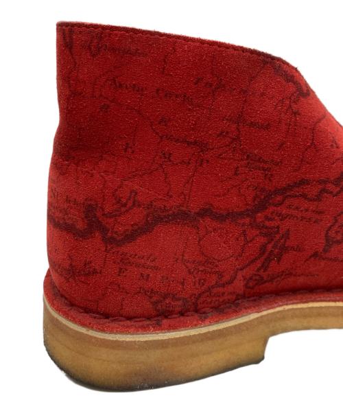 CLARKS（クラークス）CLARKS (クラークス) SUPREME (シュプリーム) デザートブーツ / Desert Map Suede Desert Boot レッド サイズ:101cm (W40)の古着・服飾アイテム
