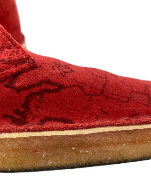 CLARKS（クラークス）CLARKS (クラークス) SUPREME (シュプリーム) デザートブーツ / Desert Map Suede Desert Boot レッド サイズ:101cm (W40)の古着・服飾アイテム