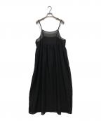 JOURNAL STANDARDジャーナルスタンダード）の古着「オーガンジーオーバーキャミワンピース」｜ブラック