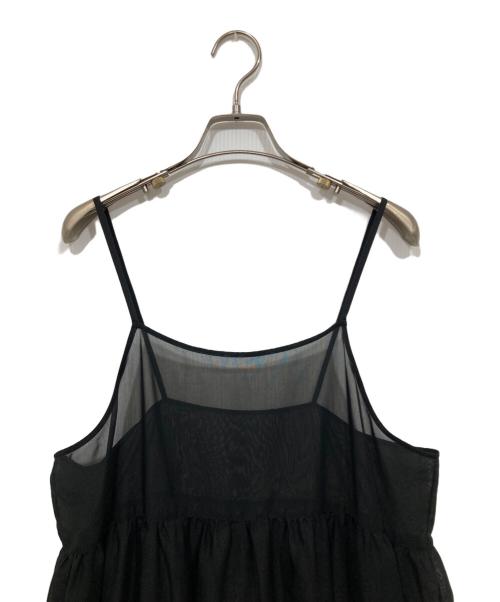 JOURNAL STANDARD（ジャーナルスタンダード）JOURNAL STANDARD (ジャーナルスタンダード) オーガンジーオーバーキャミワンピース ブラック サイズ:サイズ表記なしの古着・服飾アイテム