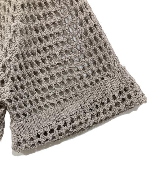 BEAUTY&YOUTH（ビューティーアンドユース）BEAUTY&YOUTH (ビューティーアンドユース) メッシュポロニットショートスリーブカーディガン グレー サイズ:サイズ表記なしの古着・服飾アイテム