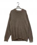 green label relaxingグリーンレーベルリラクシング）の古着「クルーネックニット」｜ブラウン