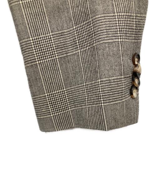 PAUL SMITH（ポールスミス）PAUL SMITH (ポールスミス) グレンチェックテーラードジャケット ブラウン サイズ:L2の古着・服飾アイテム