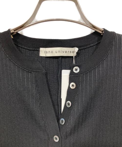 nano・universe（ナノ・ユニバース）nano・universe (ナノ・ユニバース) ヘンリーネック ドライテレコ ワンピース ブラック サイズ:Sの古着・服飾アイテム