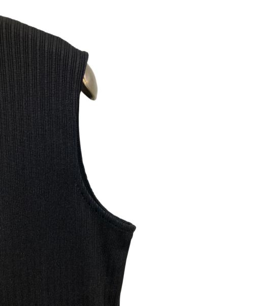 nano・universe（ナノ・ユニバース）nano・universe (ナノ・ユニバース) ヘンリーネック ドライテレコ ワンピース ブラック サイズ:Sの古着・服飾アイテム