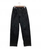 MHL×CANTONエムエイチエル×キャントン）の古着「デニムパンツ / BLACK DENIM トラウザーズ」｜ブラック