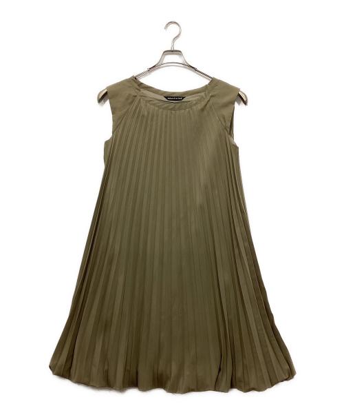 mizuiro-ind（ミズイロインド）mizuiro-ind (ミズイロインド) プリーツワンピース カーキ サイズ:サイズ表記なしの古着・服飾アイテム