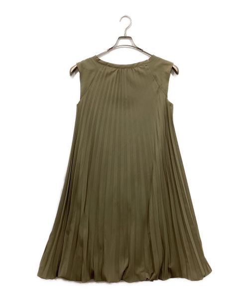 mizuiro-ind（ミズイロインド）mizuiro-ind (ミズイロインド) プリーツワンピース カーキ サイズ:サイズ表記なしの古着・服飾アイテム