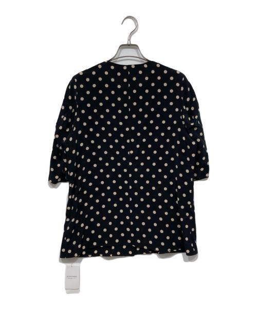 JOURNAL STANDARD（ジャーナルスタンダード）JOURNAL STANDARD (ジャーナルスタンダード) IPEKER/ボーダータックハーフスリーブブラウス ネイビー サイズ:Fの古着・服飾アイテム