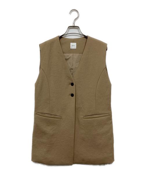 Spick and Span（スピック＆スパン）Spick and Span (スピックアンドスパン) PEカルゼVカラージレ ベージュ サイズ:Freeの古着・服飾アイテム