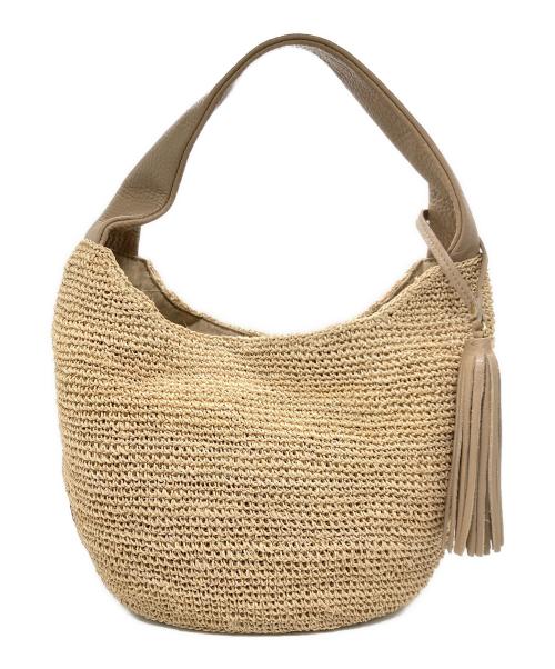 VIOLAd'ORO（ヴィオラドーロ）VIOLAd'ORO (ヴィオラドーロ) カゴハンドバッグ ベージュの古着・服飾アイテム