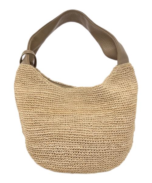 VIOLAd'ORO（ヴィオラドーロ）VIOLAd'ORO (ヴィオラドーロ) カゴハンドバッグ ベージュの古着・服飾アイテム