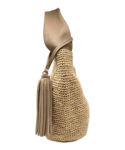 VIOLAd'ORO（ヴィオラドーロ）VIOLAd'ORO (ヴィオラドーロ) カゴハンドバッグ ベージュの古着・服飾アイテム