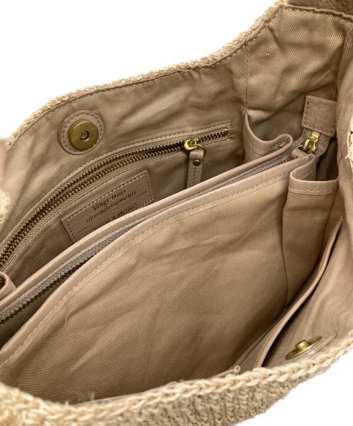 VIOLAd'ORO（ヴィオラドーロ）VIOLAd'ORO (ヴィオラドーロ) カゴハンドバッグ ベージュの古着・服飾アイテム