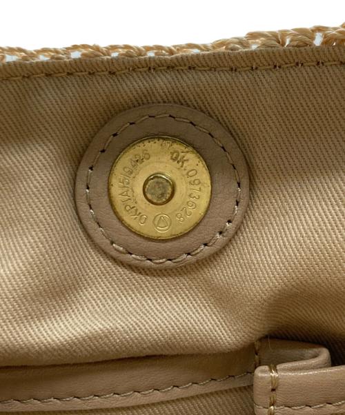 VIOLAd'ORO（ヴィオラドーロ）VIOLAd'ORO (ヴィオラドーロ) カゴハンドバッグ ベージュの古着・服飾アイテム