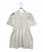 CELFORDセルフォード）の古着「半袖ペプラムニットプルオーバー」｜ホワイト