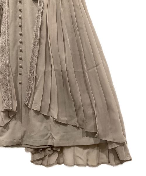 FRAY ID（フレイ アイディー）FRAY ID (フレイ アイディー) ミリタリーニットコンビドレス ベージュの古着・服飾アイテム