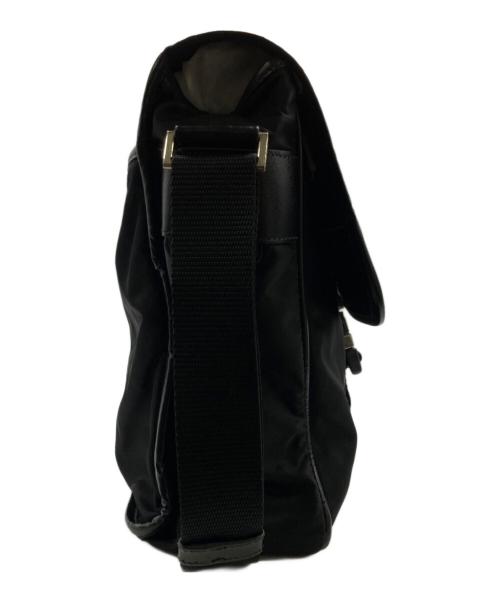 PRADA（プラダ）PRADA (プラダ) ナイロンフラップショルダーバッグ ブラックの古着・服飾アイテム