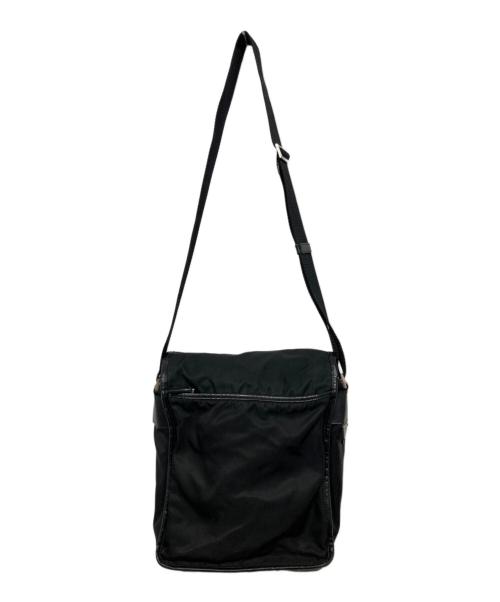 PRADA（プラダ）PRADA (プラダ) ナイロンフラップショルダーバッグ ブラックの古着・服飾アイテム