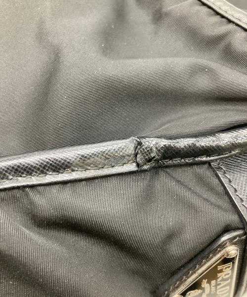 PRADA（プラダ）PRADA (プラダ) ナイロンフラップショルダーバッグ ブラックの古着・服飾アイテム