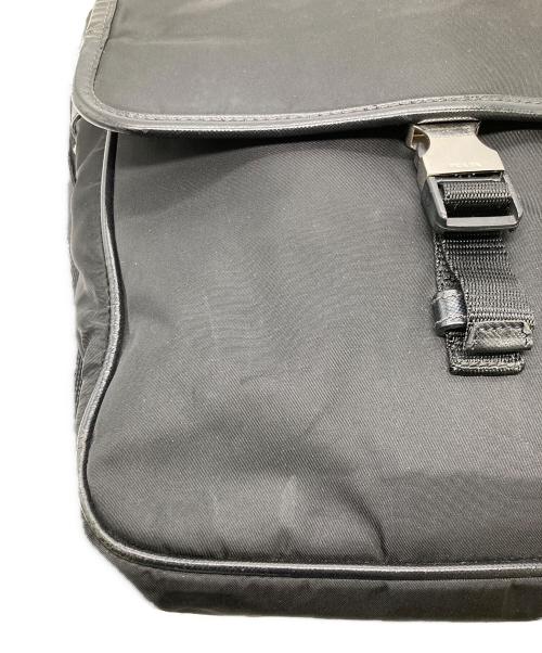 PRADA（プラダ）PRADA (プラダ) ナイロンフラップショルダーバッグ ブラックの古着・服飾アイテム