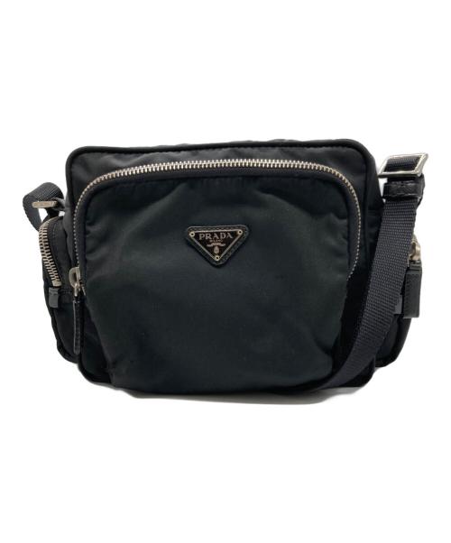 PRADA（プラダ）PRADA (プラダ) ナイロンショルダーバッグ ブラックの古着・服飾アイテム