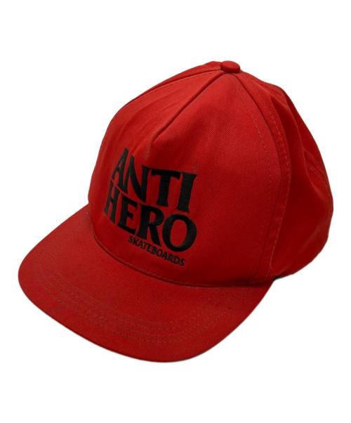 ANTIHERO（アンタイヒーロー）ANTIHERO (アンタイヒーロー) キャップ　ロゴ レッドの古着・服飾アイテム