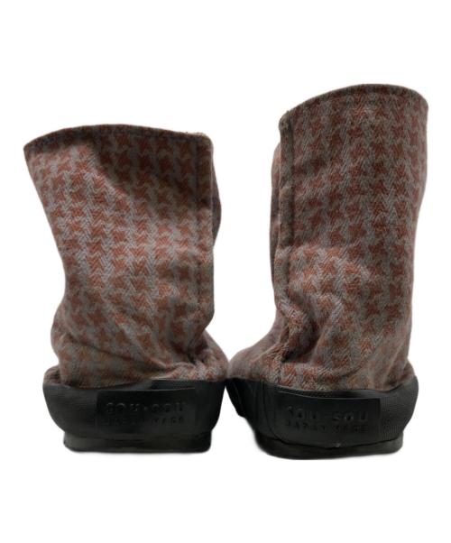 SOU・SOU（ソウソウ）SOU・SOU (ソウソウ) 足袋スニーカー グレー×レッド サイズ:23㎝の古着・服飾アイテム