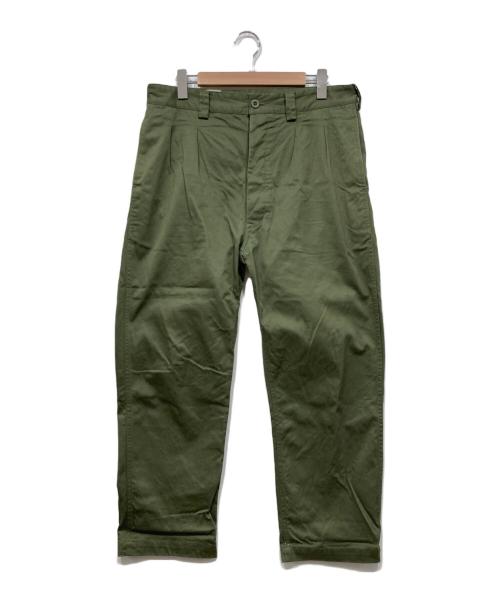waiper（ワイパー）waiper (ワイパー) M-52 2タック チノトラウザー パンツ グリーン サイズ:25の古着・服飾アイテム