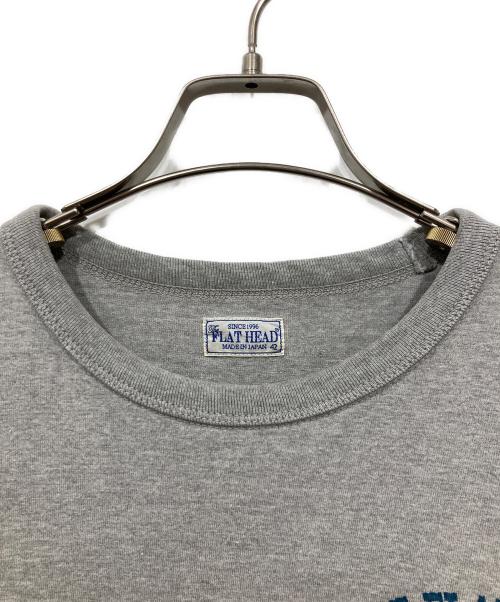 THE FLAT HEAD（ザ・フラットヘッド）THE FLAT HEAD (ザ・フラットヘッド) ロングスリーブTシャツ グレー サイズ:42の古着・服飾アイテム