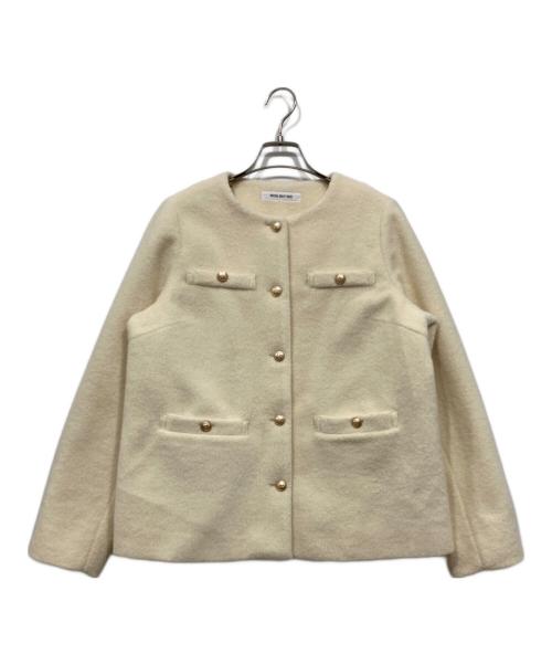NATURAL BEAUTY BASIC（ナチュラルビューティーベーシック）NATURAL BEAUTY BASIC (ナチュラルビューティーベーシック) ボアブルゾン アイボリー サイズ:Sの古着・服飾アイテム