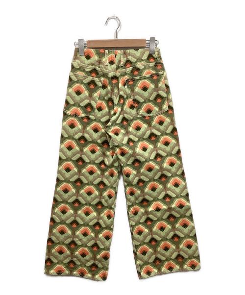 united wallpaper（ユナイテッドウォールペーパー）united wallpaper (ユナイテッドウォールペーパー) WESTOVERALLS (ウエストオーバーオールズ) 884B Modern ユナイテッドウォールペーパーフレアパンツ グリーン サイズ:W26の古着・服飾アイテム