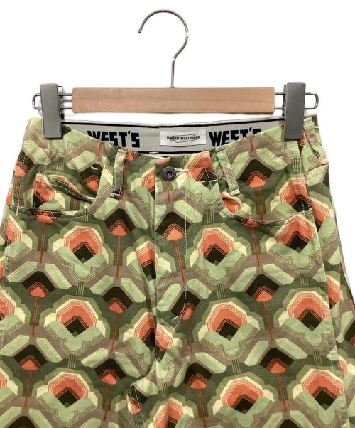 united wallpaper（ユナイテッドウォールペーパー）united wallpaper (ユナイテッドウォールペーパー) WESTOVERALLS (ウエストオーバーオールズ) 884B Modern ユナイテッドウォールペーパーフレアパンツ グリーン サイズ:W26の古着・服飾アイテム
