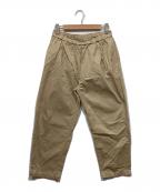 休日と詩キュウジツトウタ）の古着「ギャザーパンツ」｜ベージュ