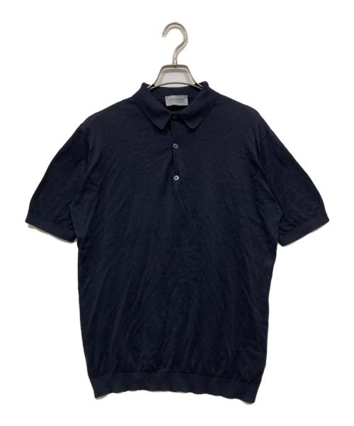 JOHN SMEDLEY（ジョンスメドレー）JOHN SMEDLEY (ジョンスメドレー) ニットポロシャツ ネイビー サイズ:Lの古着・服飾アイテム