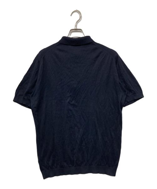 JOHN SMEDLEY（ジョンスメドレー）JOHN SMEDLEY (ジョンスメドレー) ニットポロシャツ ネイビー サイズ:Lの古着・服飾アイテム