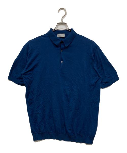 JOHN SMEDLEY（ジョンスメドレー）JOHN SMEDLEY (ジョンスメドレー) ニットポロシャツ ブルー サイズ:XLの古着・服飾アイテム